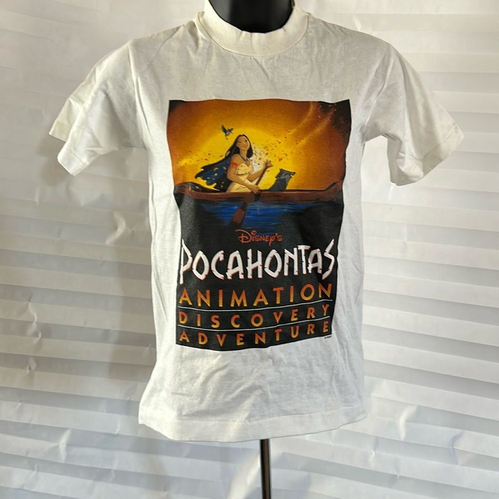 Disney Pocahontas 1995 T-Shirt Medium M Vintage Animation Adventure Movie Shirt